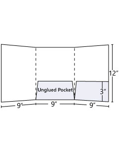 Tri - Panel Pocket Folder (Central + Inside Right)