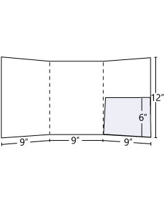 Tri-Panel Pocket Folder with 6 inch inside right pocket
