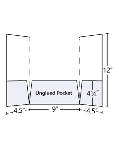 9x12 Gate Fold Tri Panel Pocket Folder